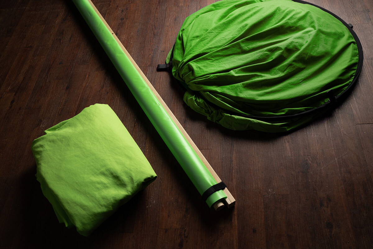 green screen fabric, vinyl, pop up