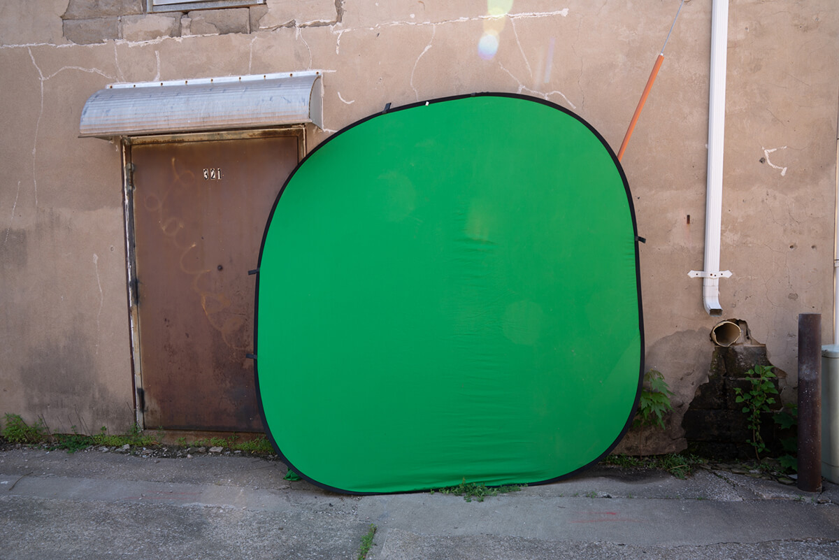 green screen on location