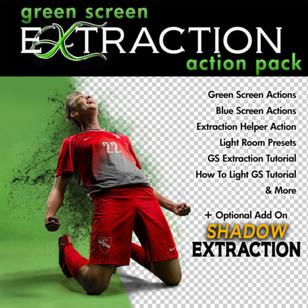 Green Screen Extraction Action for Photoshop Fast Easy Quick Precise Background and Shadows Removal Soccer