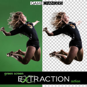 Green Screen Background Removal Extraction Action Photoshop Volleyball