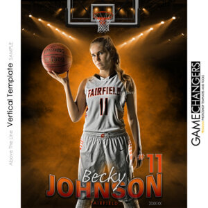 basketball individual Poster Banner Creative Digital Background Photoshop Template Ideas Photographers orange