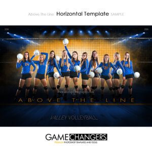 Volleyball Sports team Poster Banner Creative Digital Background Photoshop Template Ideas Photographers