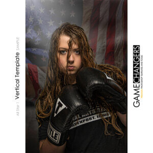 MMA Boxing fighting USA Sports Vertical Individual Poster Banner Creative Digital Background Photoshop Template Ideas Photographers