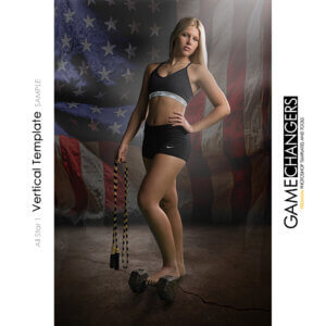 Weights USA Sports Vertical Individual Poster Banner Creative Digital Background Photoshop Template Ideas Photographers