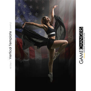 Dance Ballet USA Sports Vertical Individual Poster Banner Creative Digital Background Photoshop Template Ideas Photographers