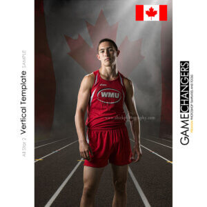 Track and Field Canada Sports Vertical Individual Poster Banner Creative Digital Background Photoshop Template Ideas Photographers
