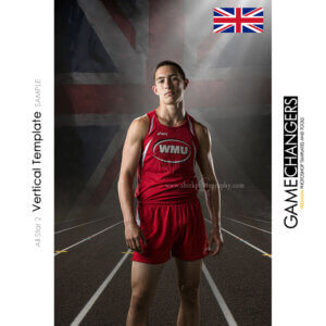 Track and Field Great Britain Sports Vertical Individual Poster Banner Creative Digital Background Photoshop Template Ideas Photographers