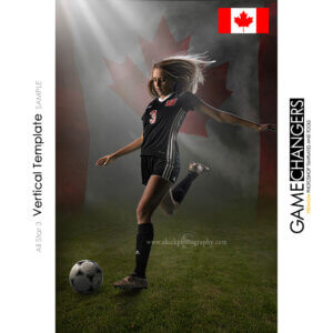 Soccer Canada Sports Vertical Individual Poster Banner Creative Digital Background Photoshop Template Ideas Photographers