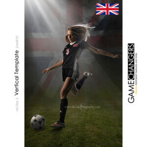 Soccer Great Britain Sports Vertical Individual Poster Banner Creative Digital Background Photoshop Template Ideas Photographers