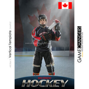 Hockey Canada Sports Vertical Individual Poster Banner Creative Digital Background Photoshop Template Ideas Photographers