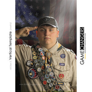 Boy Scouts USA Flag Sports Vertical Individual Poster Banner Creative Digital Background Photoshop Template Ideas Photographers