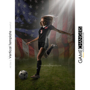 Soccer USA Sports Vertical Individual Poster Banner Creative Digital Background Photoshop Template Ideas Photographers