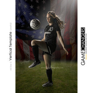 Soccer USA Sports Vertical Individual Poster Banner Creative Digital Background Photoshop Template Ideas Photographers