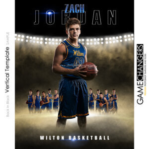 Basketball Photoshop Template Sports Team Poster Banner Creative Back In Black Digital Background Ideas Photographers