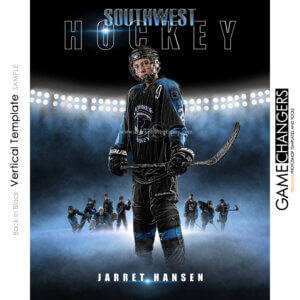Hockey Photoshop Template Sports Team Poster Banner Creative Back In Black Digital Background Ideas Photographers