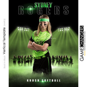 Softball Photoshop Template Sports Team Poster Banner Creative Back In Black Digital Background Ideas Photographers