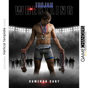 Wrestling Photoshop Template Sports Team Poster Banner Creative Back In Black Digital Background Ideas Photographers