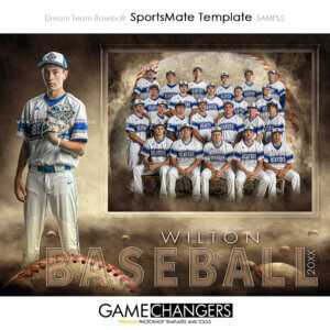 Baseball SportsMate : Dream Team Photoshop Template Memory Mate for Photographers