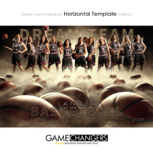 Basketball Sports Team Poster Banner Creative Dream Fog Digital Background Horizontal Photoshop Template Ideas Photographers