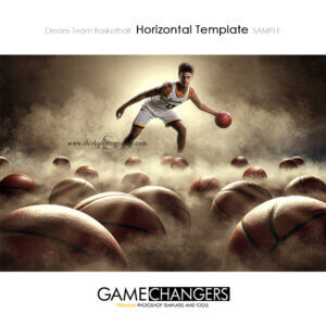 Basketball Sports Team Poster Banner Creative Dream Fog Digital Background Horizontal Photoshop Template Ideas Photographers