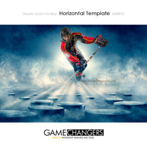 Ice Hockey Sports Team Poster Banner Creative Dream Fog Horizontal Digital Background Photoshop Template Ideas Photographers