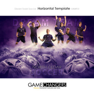 Soccer Football Sports Team Poster Banner Horizontal Creative Dream Fog Digital Background Photoshop Template Ideas Photographers