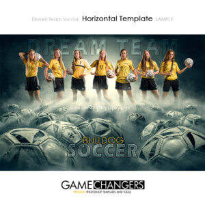 Soccer Football Sports Team Poster Banner Horizontal Creative Dream Fog Digital Background Photoshop Template Ideas Photographers