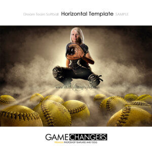Softball Sports Team Poster Banner Creative Dream Fog Digital Horizontal Background Photoshop Template Ideas Photographers