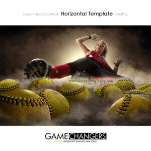 Softball Sports Team Poster Banner Creative Dream Fog Digital Horizontal Background Photoshop Template Ideas Photographers