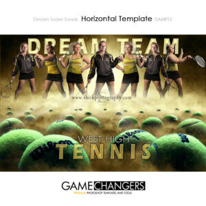 Tennis Sports Team Poster Banner Creative Dream Horizontal Fog Digital Background Photoshop Template Ideas Photographers