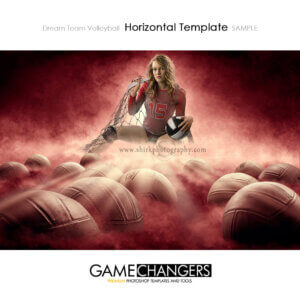 Volleyball Sports Team Poster Banner Creative Dream Fog Horizontal Digital Background Photoshop Template Ideas Photographers
