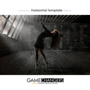 Loft ballet dance bar Sports individual Photoshop Template: Digital Background for Photographers