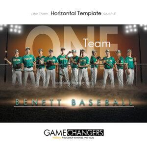 Baseball Photoshop Template Sports Team Poster Banner Horizontal Creative Field Lights Summer Digital Background Ideas Photographers