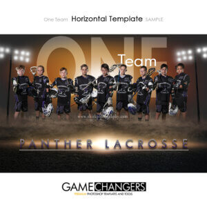 Lacrosse Photoshop Template Sports Team Poster Banner Horizontal Creative Field Lights Summer Digital Background Ideas Photographers