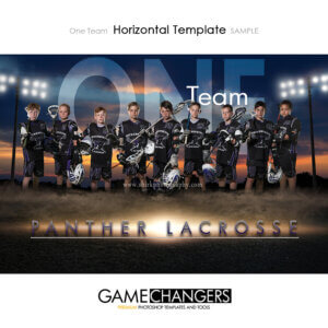 Lacrosse Photoshop Template Sports Team Poster Banner Horizontal Creative Field Lights Summer Digital Background Ideas Photographers