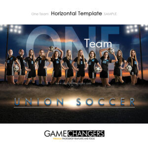 Soccer Photoshop Template Sports Team Poster Banner Horizontal Creative Field Lights Summer Digital Background Ideas Photographers