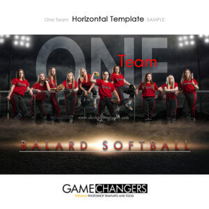 Softball Photoshop Template Sports Team Poster Banner Horizontal Creative Field Lights Summer Digital Background Ideas Photographers
