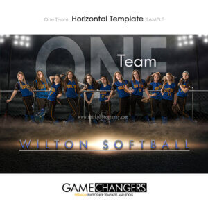 Softball Photoshop Template Sports Team Poster Banner Horizontal Creative Field Lights Summer Digital Background Ideas Photographers