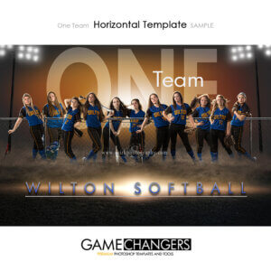 Softball Photoshop Template Sports Team Poster Banner Horizontal Creative Field Lights Summer Digital Background Ideas Photographers