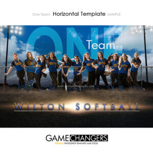 Softball Photoshop Template Sports Team Poster Banner Horizontal Creative Field Lights Summer Digital Background Ideas Photographers