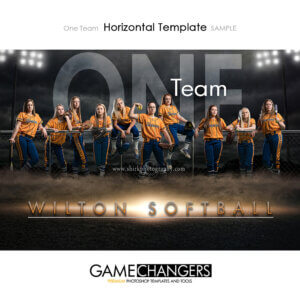 Softball Photoshop Template Sports Team Poster Banner Horizontal Creative Field Lights Summer Digital Background Ideas Photographers