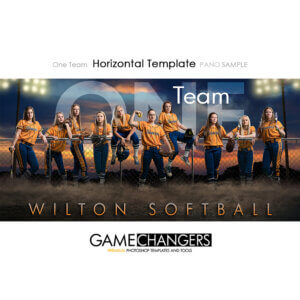 Softball Photoshop Template Sports Team Poster Banner Horizontal Creative Field Lights Summer Digital Background Ideas Photographers