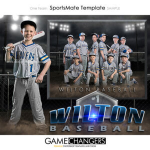 Baseball SportsMate : One Team Photoshop Template Memory Mate for Photographers