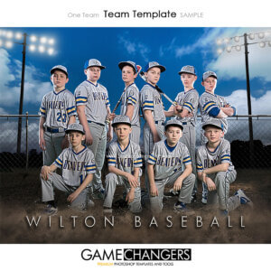 Baseball Team: One Team Photoshop Template for Photographers