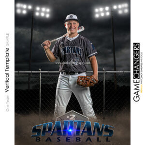 Baseball Photoshop Template Sports Poster Banner Vertical Creative Fence Dirt Lights Digital Background Ideas Photographers