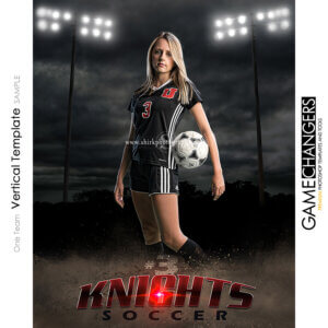 Soccer Photoshop Template Sports Poster Banner Vertical Creative Fence Dirt Lights Digital Background Ideas Photographers
