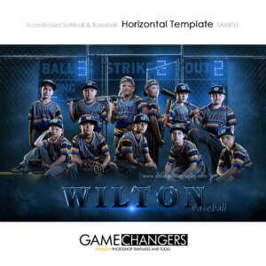 Baseball Photoshop Template Sports Individual Poster Banner Creative Scoreboard Glow Digital Background Ideas Photographers