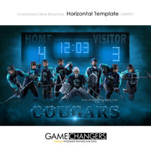 hockey team photoshop digital background with scoreboard