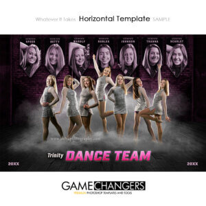 Whatever It Takes Dance - Main Horizontal Photoshop Template Digital Background Game Changers Shirk Photography