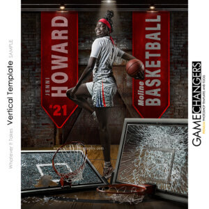 Whatever It Takes Basketball - Individual Photoshop Template Digital Background Game Changers Shirk Photography